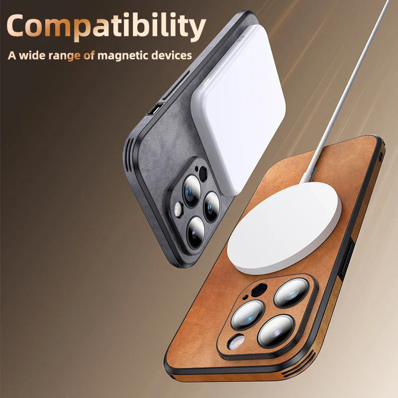 Shockproof Magnetic Phone Case with Lens Guard & Stand