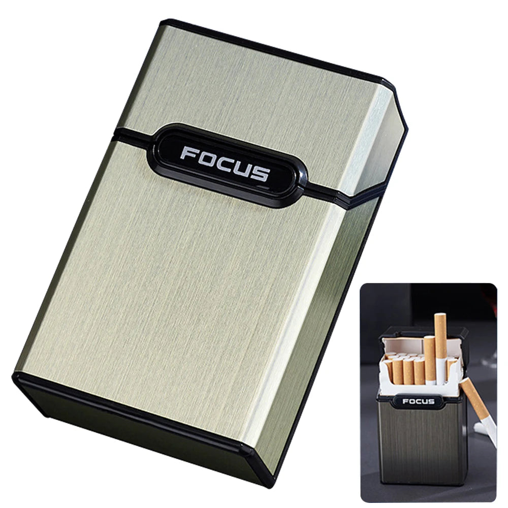 Metal Cigarette Case Waterproof Cigarette Box Portable Flip Cover 20pcs Cigarettes Tobacco Holder Storage Container Smoking Tool