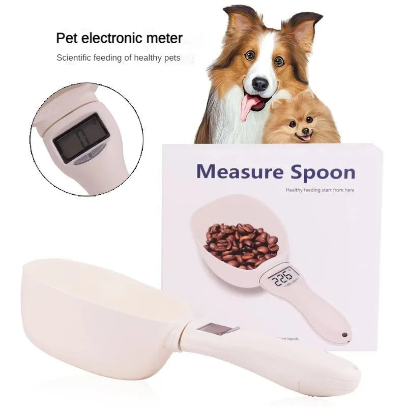 Pet Food Measuring Scoop Electronic Dog Cat Food Measuring Cup Digital Spoon Scale Kitchen Food Scale with LED Display - Hiron Store