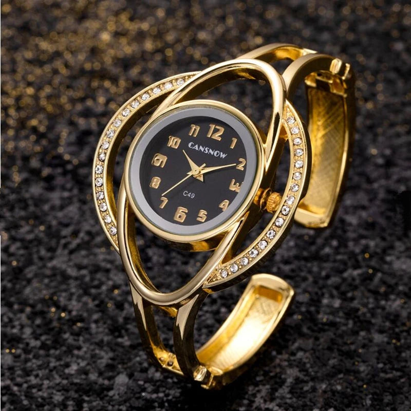 Luxury Women Bracelet Watch Montre Band Quartz Wristwatch Female Hand Bangle