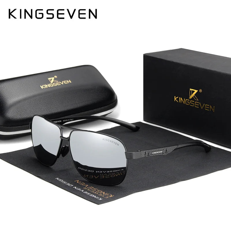 KINGSEVEN Brand Men Sunglasses. Polarized Aluminum UV400 Mirror, Sun Glasses Women