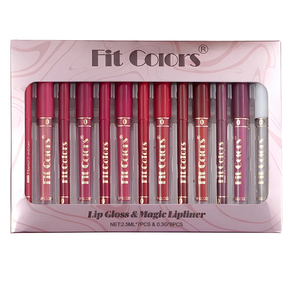 Fit Colors 6+7 Lip Liner Pencil Case Matte non-stick cup Hook Lip pencil is waterproof and does not easily decolor lip glaze