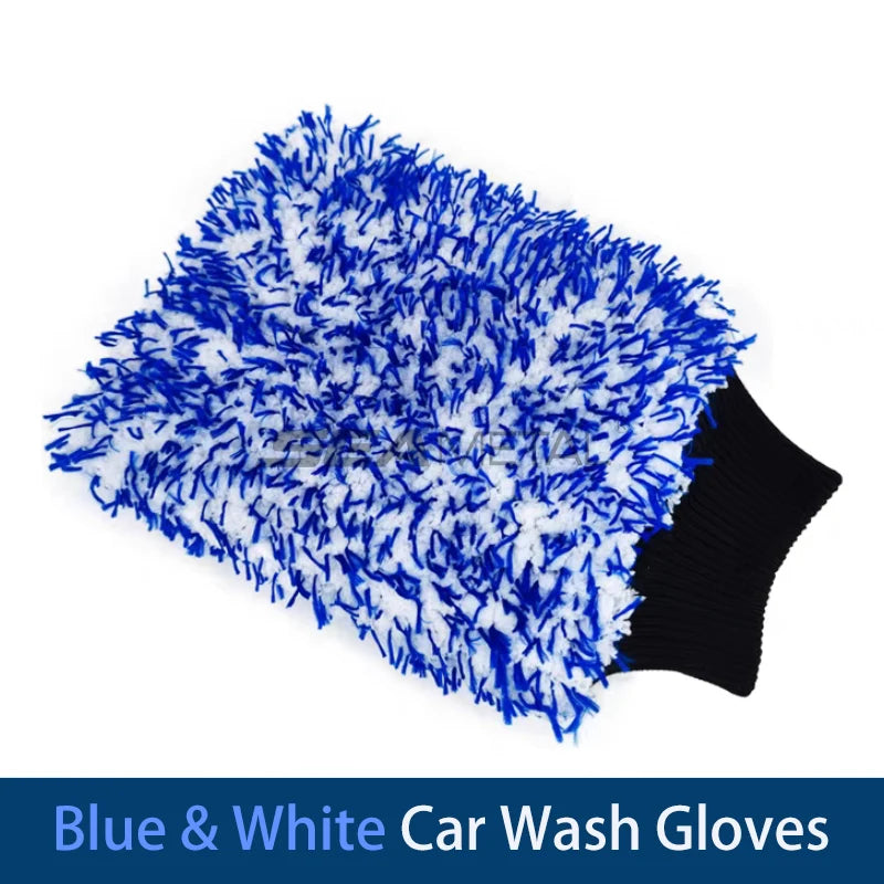 SEAMETAL Car Wash Microfiber Wheels Brush Non-Slip Ultra Soft Car Cleaning Gloves Mitt Car Wheel Spokes Brushes Car Accessories - Hiron Store