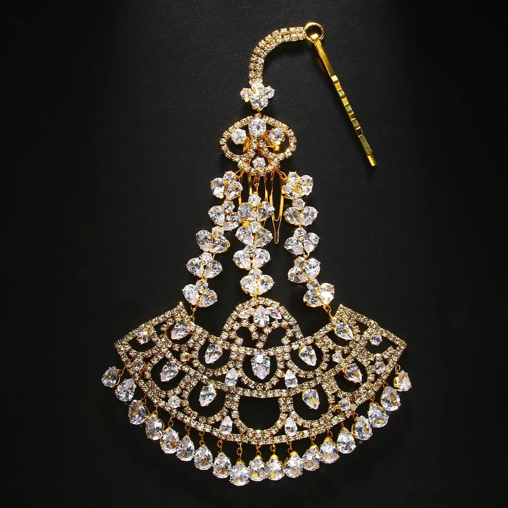 Boho Tassel Head Chain Indian Hair Accessories for Women New Design Crystal Bridal Headpiece Chain