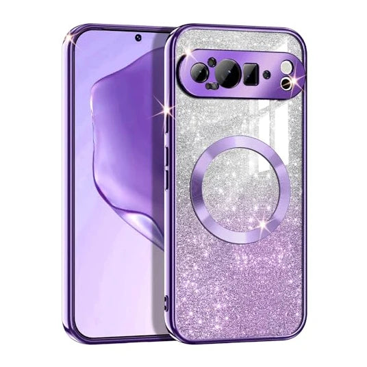 Glitter Transparent for Magsafe Phone Case for Google Pixel 9 9Pro 9 Pro XL 8 8 Pro 8A 9 9ProXL Shiny Soft Cover