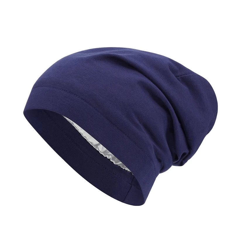 Women Soft Lining Muslim Turban Hat Sleep Cap Cancer Chemo Hat Beanie Hair Loss Bonnet Arab India Caps