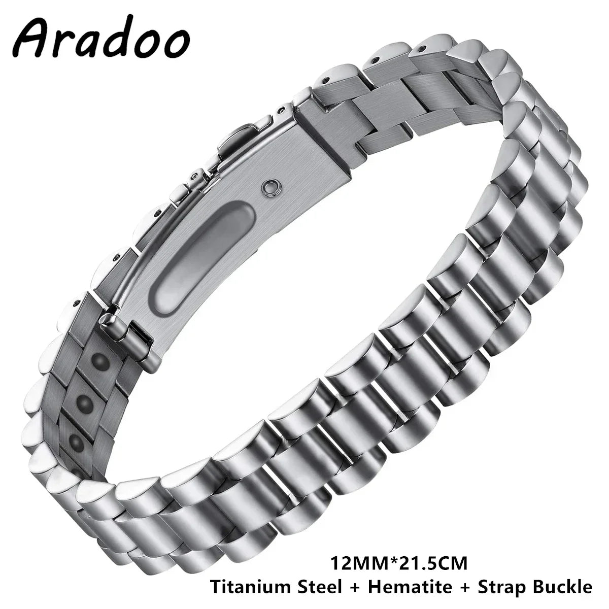Titanium Steel Magnetic Therapy Bracelet Stainless Steel Strap Buckle Link Bracelets