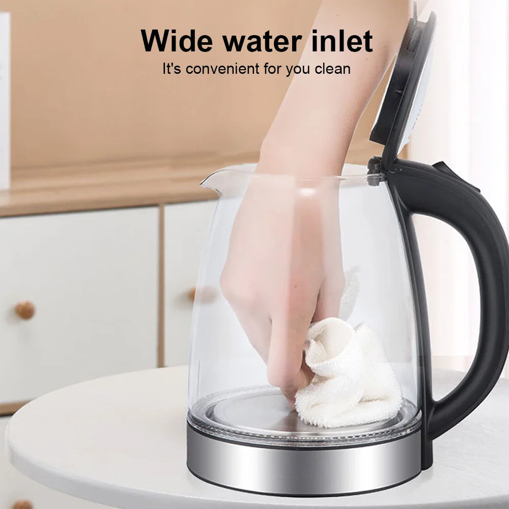 1.8L Electric Kettle Glass Tea Kettle Water Boiler 220V Auto Shut-Off Electric Kettle Home Kitchen Appliances