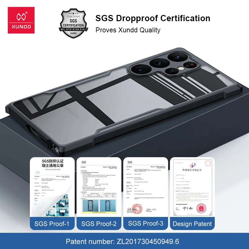 For Samsung Galaxy S23 S24 Ultra Case For S25 S23 S22 Plus S21 Ultra FE Airbag Shockproof Shell PC&TPU Back Clear Cover