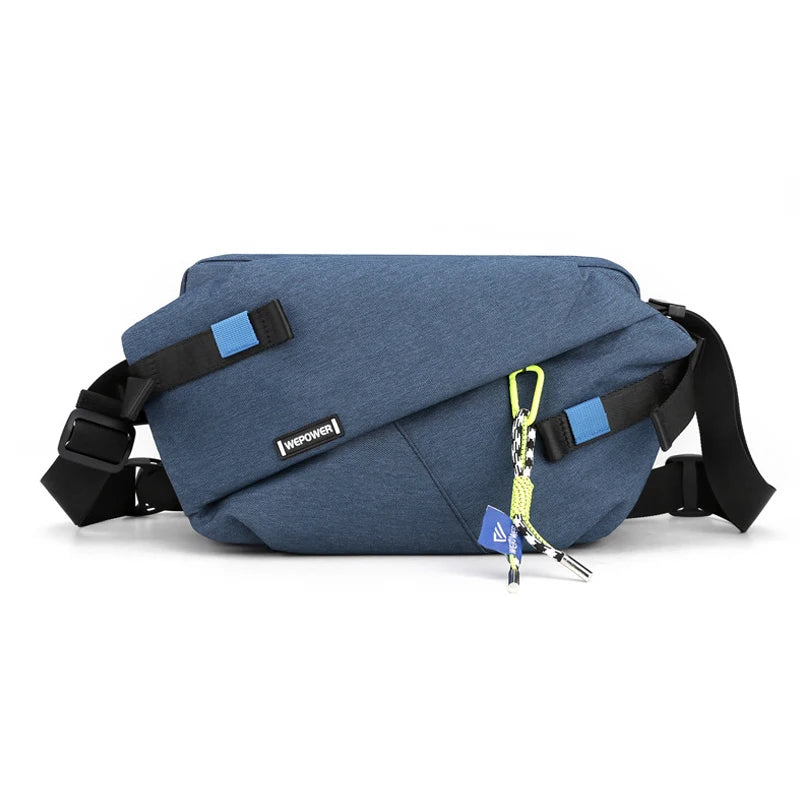 Nylon Panelled Waist Packs Unisex Chest Pack Casual Outdoor Travel Crossbody Bag