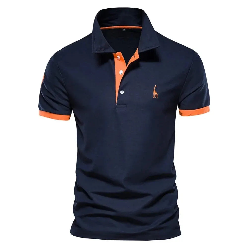 Polo Giraffe Shirt Men Quality Embroidery Summer Short Sleeve for Men's Polos BR Size
