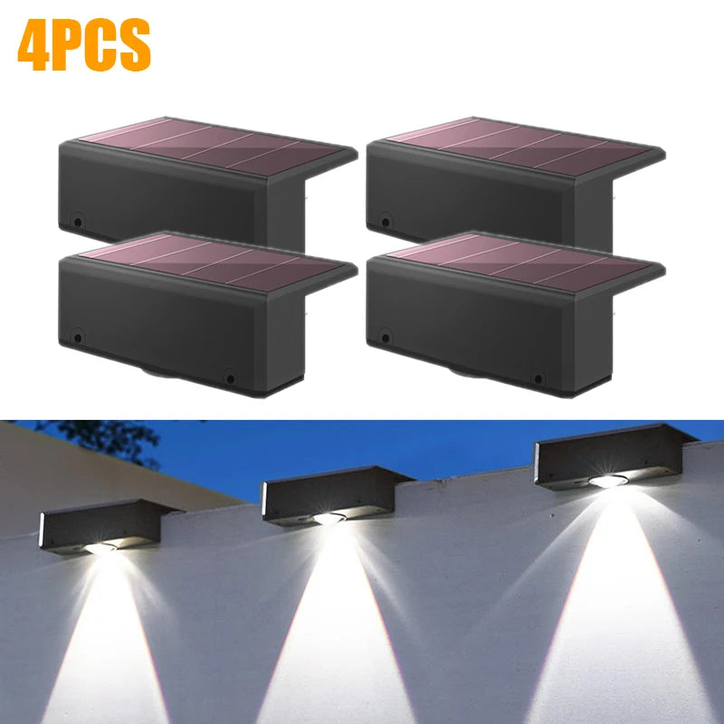 Solar Wall Washing Lamp Waterproof Outdoor LED Wall Light Courtyard Lamp Decorative Balcony Garden