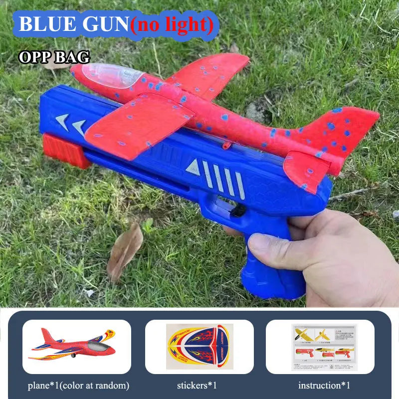 Kids 24/34cm Foam Plane Launcher Outdoor Toy for Boys Sport Catapult Game Children Girl Birthday Xmas Gifts - Hiron Store