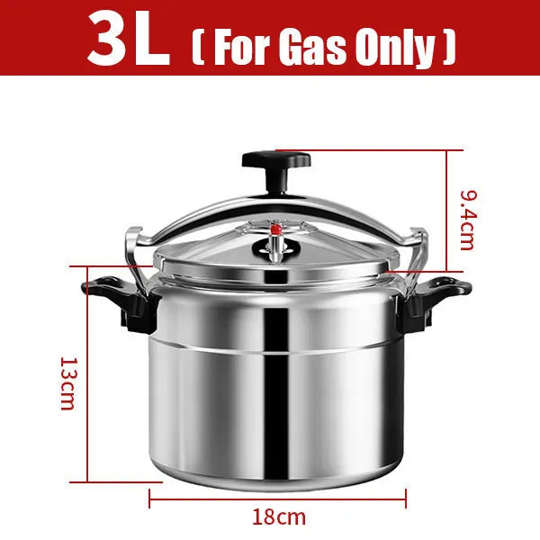 Aluminium 3L/4L/5L/7L Capacity Pressure Cooker Only for Gas Safe Explosion Proof Pressure Canner with Easy Lock Lid
