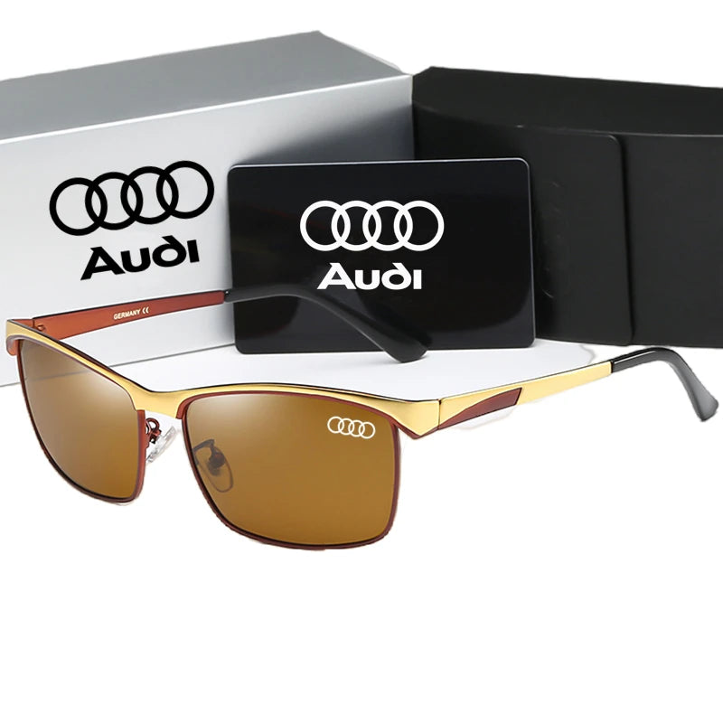 Audi Sunglasse for Men, Polarized Sun Glasses, Travel Eyewears Classic Pilot with,f5 UV 400 Protection 5591