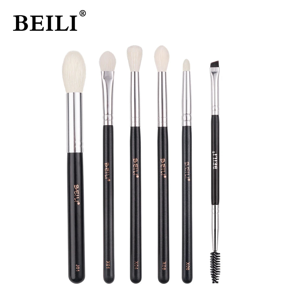 Professional 6/8pcs Classic Natural Eye Makeup Brushes Set Eyeshadow Eyebrow Blending