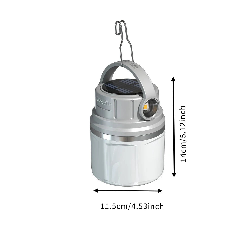 Outdoor 1100 Lumen Long Endurance Led Solar Powerful Rechargeable Camping Lamp Light