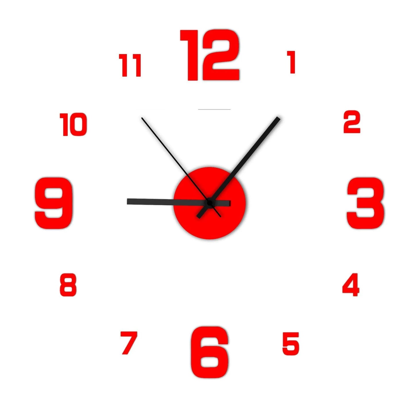 Creative Frameless DIY Wall Clock Wall Decal Home Silent Clock Living Room Office Wall Decoration - Hiron Store