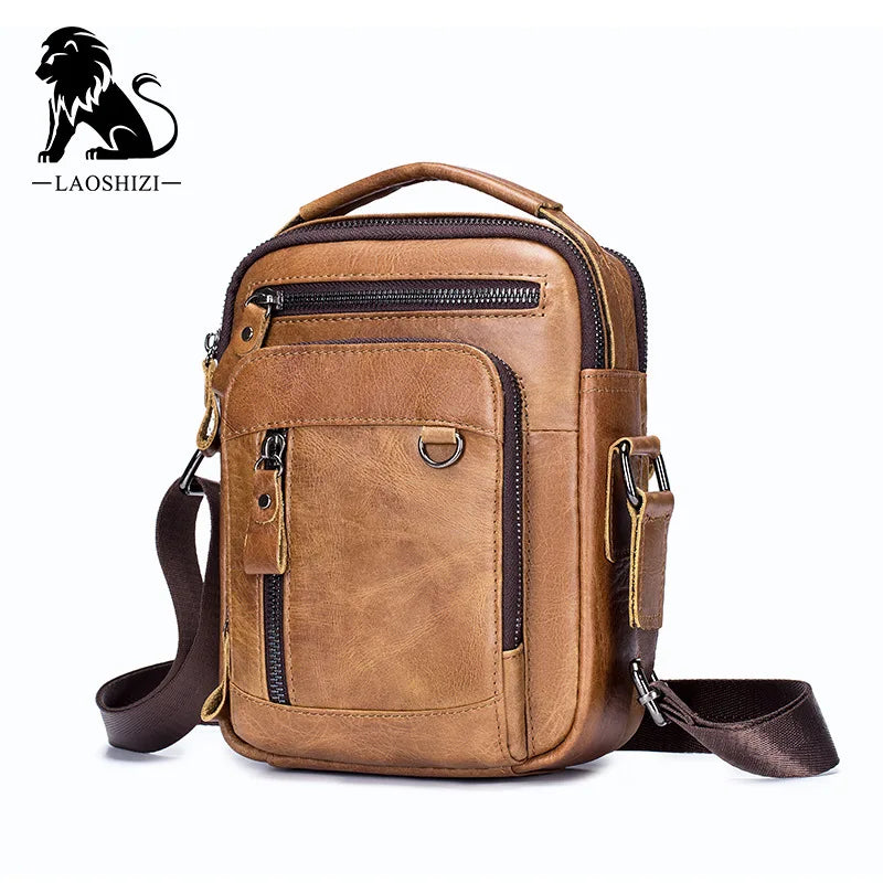 Genuine Leather Men's Shoulder Bags Messenger Crossbody Bags new Small Designer Handbag