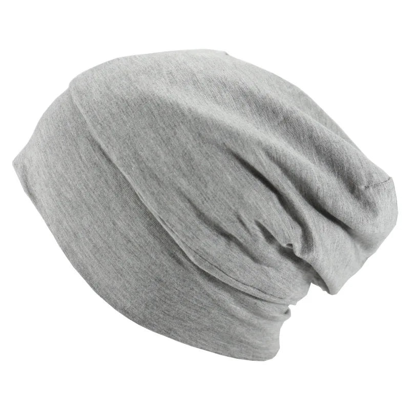 Satin Lined Hair Bonnet Hat For Women Men Cotton Elastic Night Sleeping Cap Silk Sullies Beanie Hat