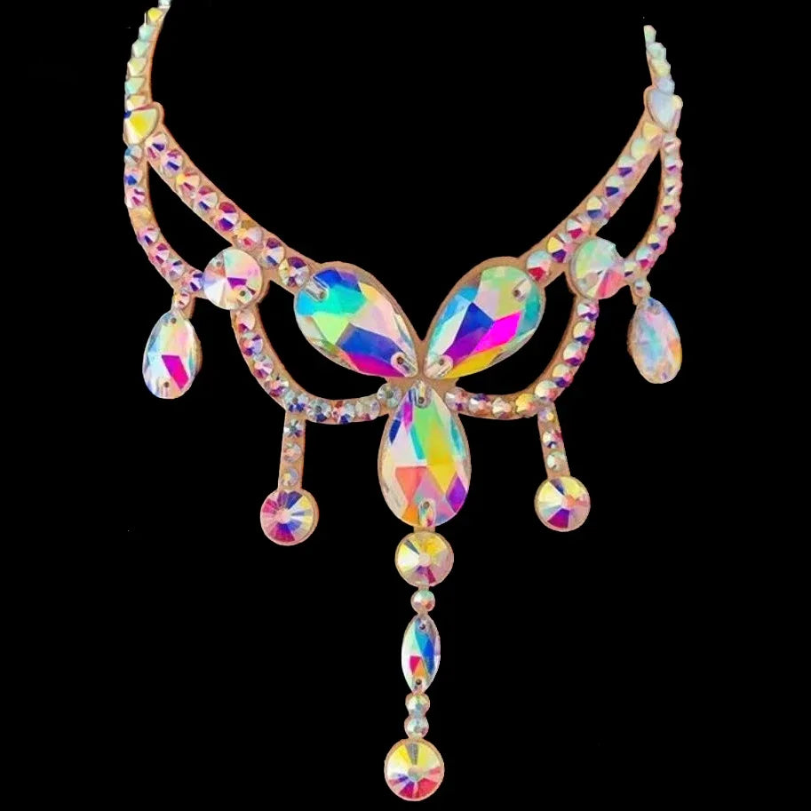 Belly Dance Necklace Female Adult Latin Stage Professional Performance Competition National Standard Dance Jewelry D