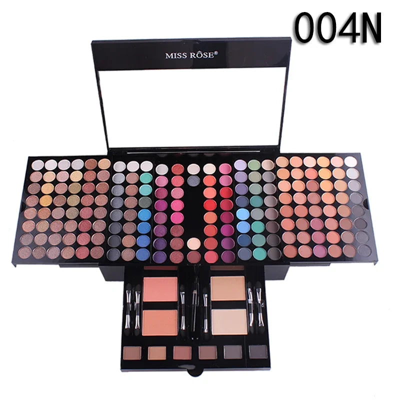 Miss Rose Professional 180 Color Eyeshadow Blush Cosmetic Foundation Face Powder Makeup Sets Eye Shadows Palette Makeup
