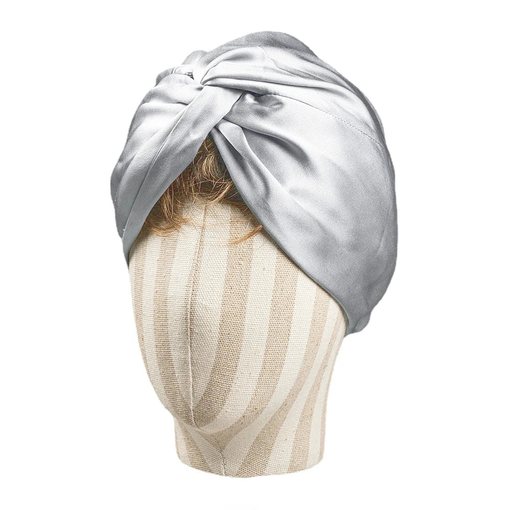 100 Mulberry Silk Turban Bonnets For Women Twisted Sleeping Night Cap 19 Momme Pure Silk Hair Wrap Cap