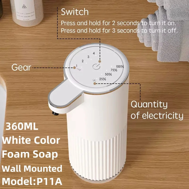 Automatic Foam Soap P11 Dispenser Bathroom Smart Washing Hand Machine With USB Charging