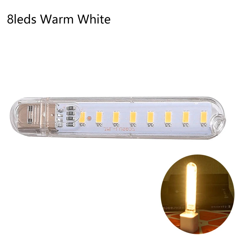 Mini USB LED Book Lights, Portable DC 5V Ultra Bright Reading Lamp for Power Bank, PC, Laptops & Camping