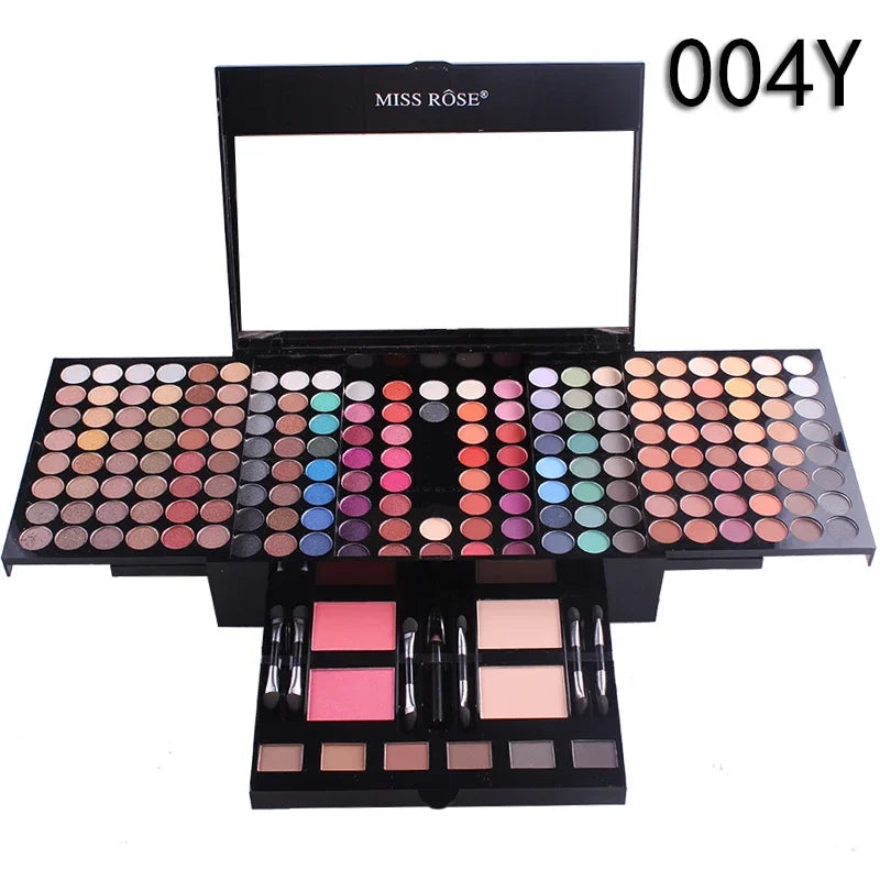 Miss Rose Professional 180 Color Eyeshadow Blush Cosmetic Foundation Face Powder Makeup Sets Eye Shadows Palette Makeup