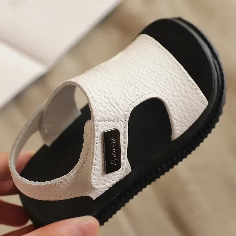 Children's Sandals Boys' New Summer Middle and Small Children's Soft Sole Baby Anti slip Open Toe Beach Shoes