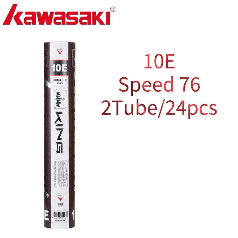 Kawasaki Badminton Shuttlecock Feather for Clubs &Training KING 8E/10E Goose Feather Badminton Ball Durable Shuttlecock Badminton