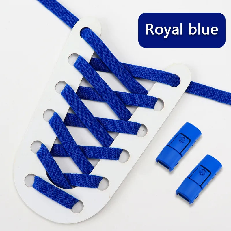 Press Lock Shoelaces Without ties Colorful Lock Elastic Laces Sneakers Kids Adult Flats No Tie Shoe laces for Shoes Accessories - Hiron Store