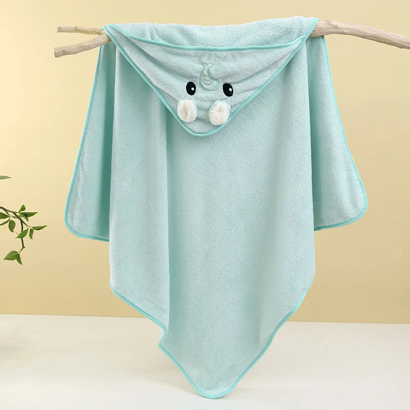 Cute Bath Towel for Baby Soft Absorbent Towel Newborn Swaddle Wrap Baby Blankets