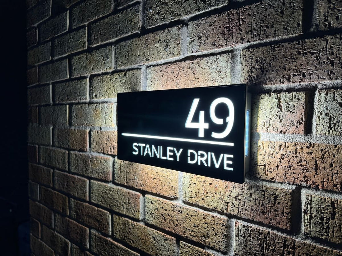 House Number Sign LED Light UK