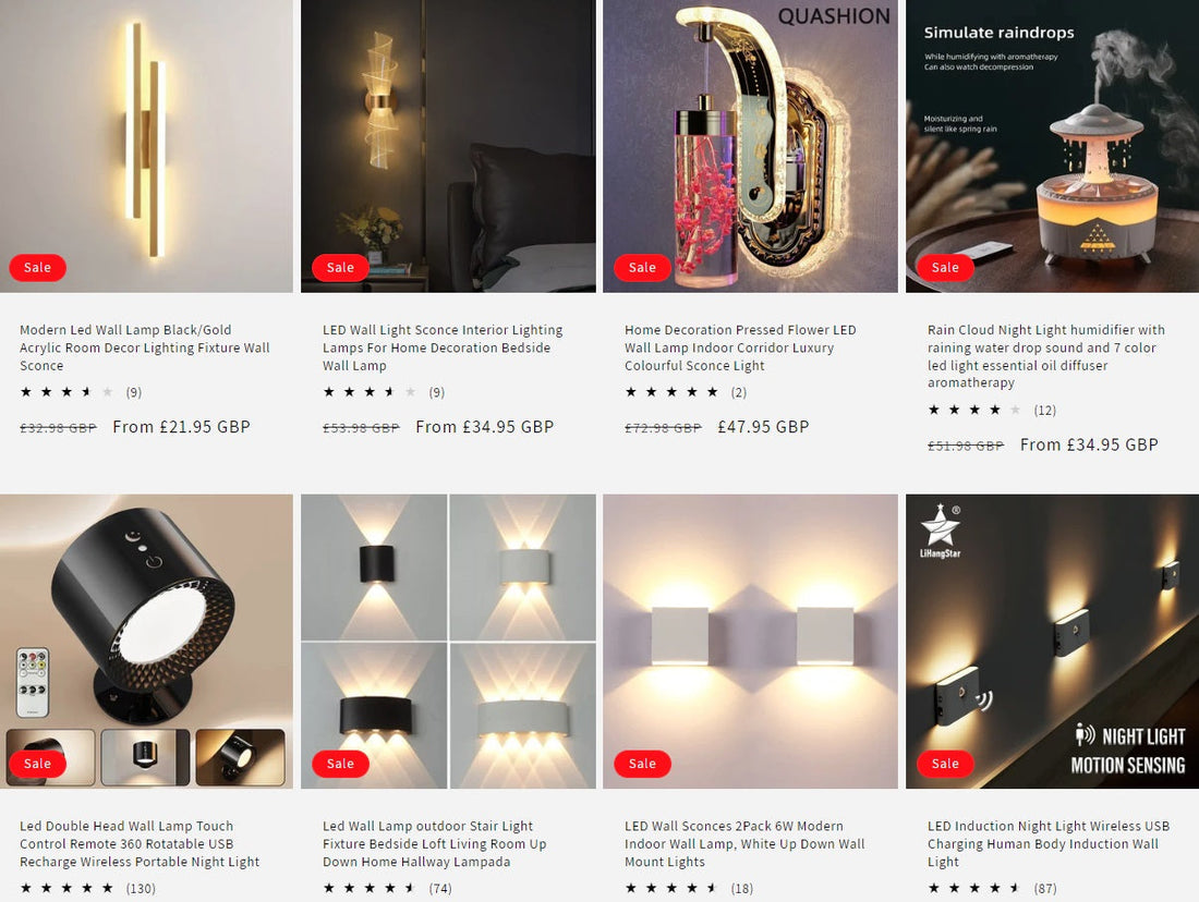 Wall Lamps Modern LED Light UK