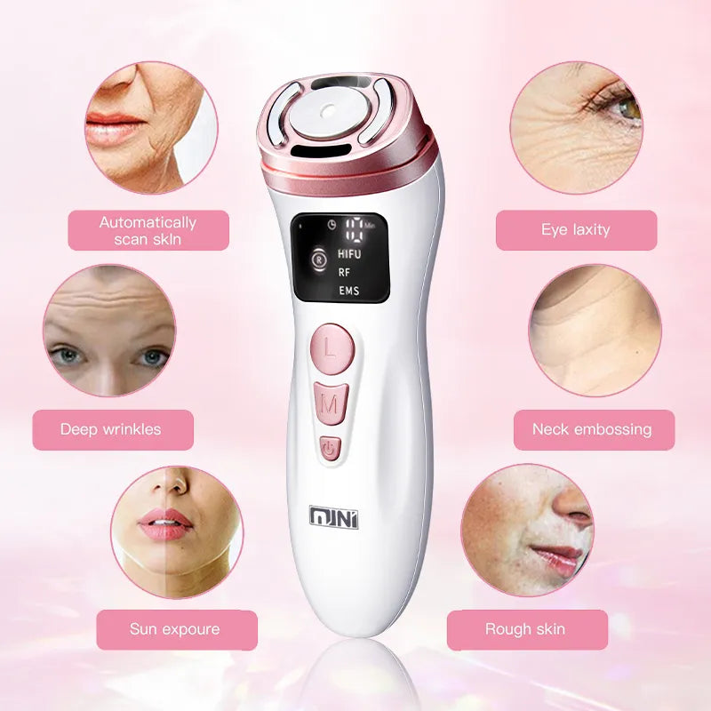 HIFU, Radio Frequency, Ultrasonic, EMS Microcurrent Facial Device