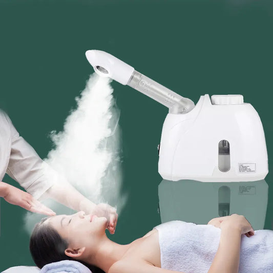 Ozone Facial Steamer Warm Mist Humidifier for Face Deep Cleaning Vaporizer Sprayer Salon Home Spa Skin Care Whitening - Hiron Store