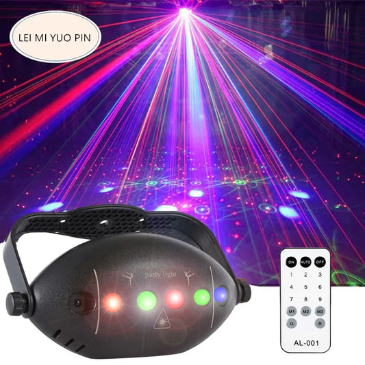 RGB Disco Lights Stage DJ Party Laser Light Projector Light Strobe Party Club Home Holiday Decoration Lights Party Lamp - Hiron Store