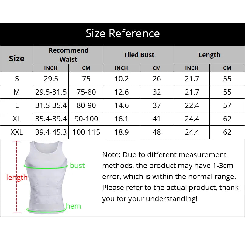 Slimming Vest Men's Slimming Underwear Body Shaper Waist Cincher Corset Men Shaper Vest Body Slimming Tummy Belly Body Shapewear - Hiron Store