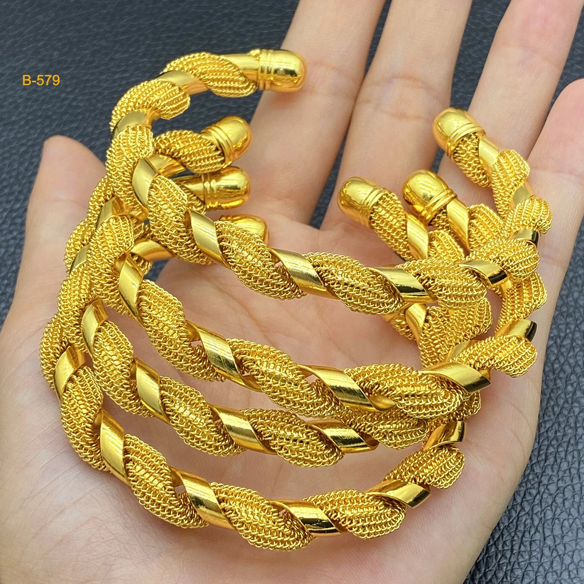 ANIID Dubai Luxury Gold Plated Bride Cuff Bangle for Lady Ethiopian  Wedding Indian 24K Bracelet Arabic Hand Jewelry Party Gifts - Hiron Store