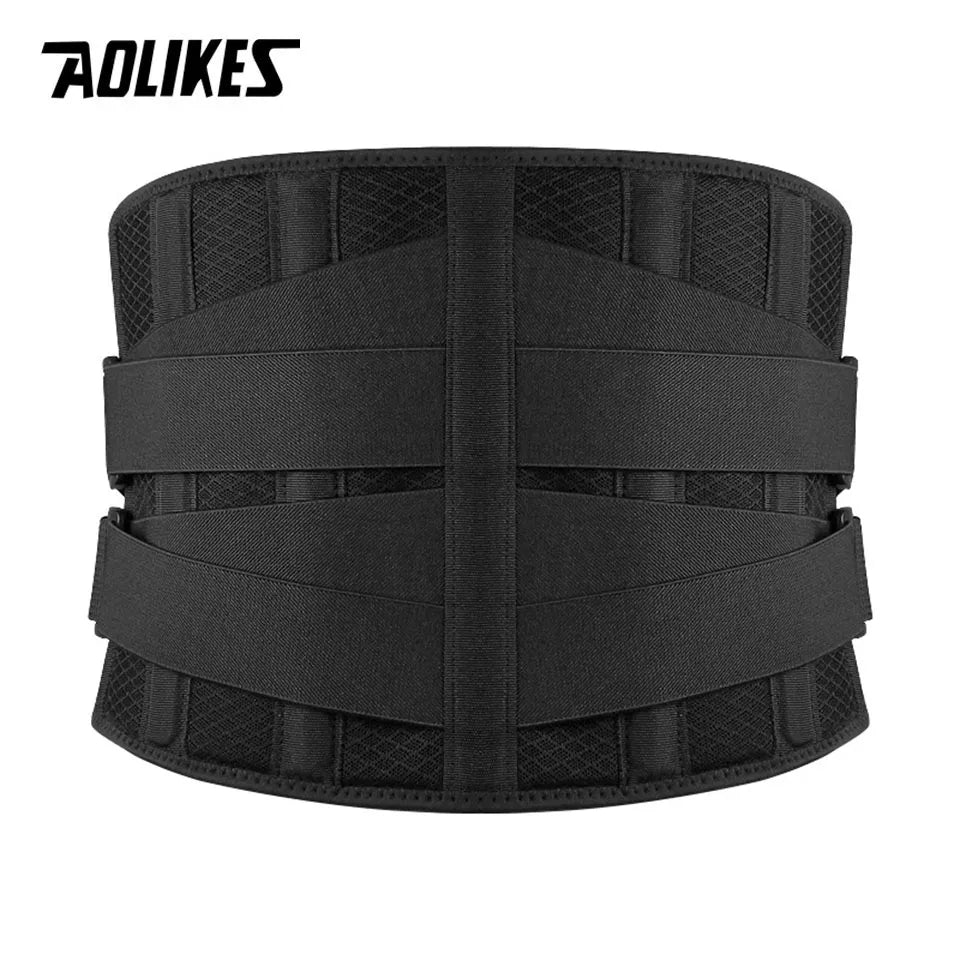 AOLIKES Lower Back Brace with 6 Stays Anti-skid Orthopedic lumbar Support Breathable Waist Support Belt for Gym Pain Relief - Hiron Store