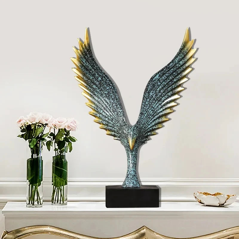 Golden Dapeng Figurines Angel Wings Ornament   Creative Animal Crafts Home Decor Accessories  Wedding Gift for lovers