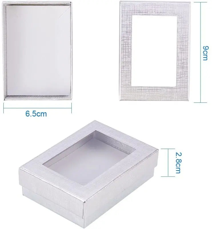 Cardboard Jewelry Boxes 3.54×3.54x1.18 Square Cardboard Box Paper Kraft Paper Gift Packaging Box for Christmas