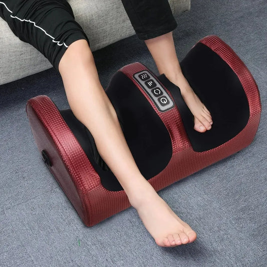 Electric Foot Massager Heating Therapy Hot Compression Shiatsu Kneading Roller Muscle Relaxation Pain Relief Foot Spa Machine - Hiron Store