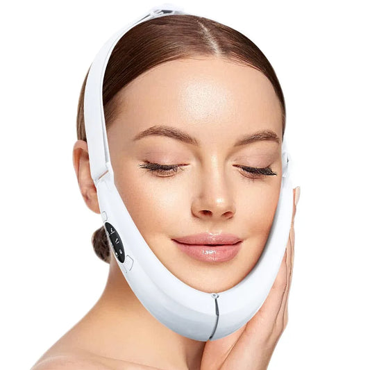 Face Lifter V-Line Up Face Lifting Belt Face Slimming Vibration Massager LED Display Facial Beauty Instrument 5 Modes - Hiron Store