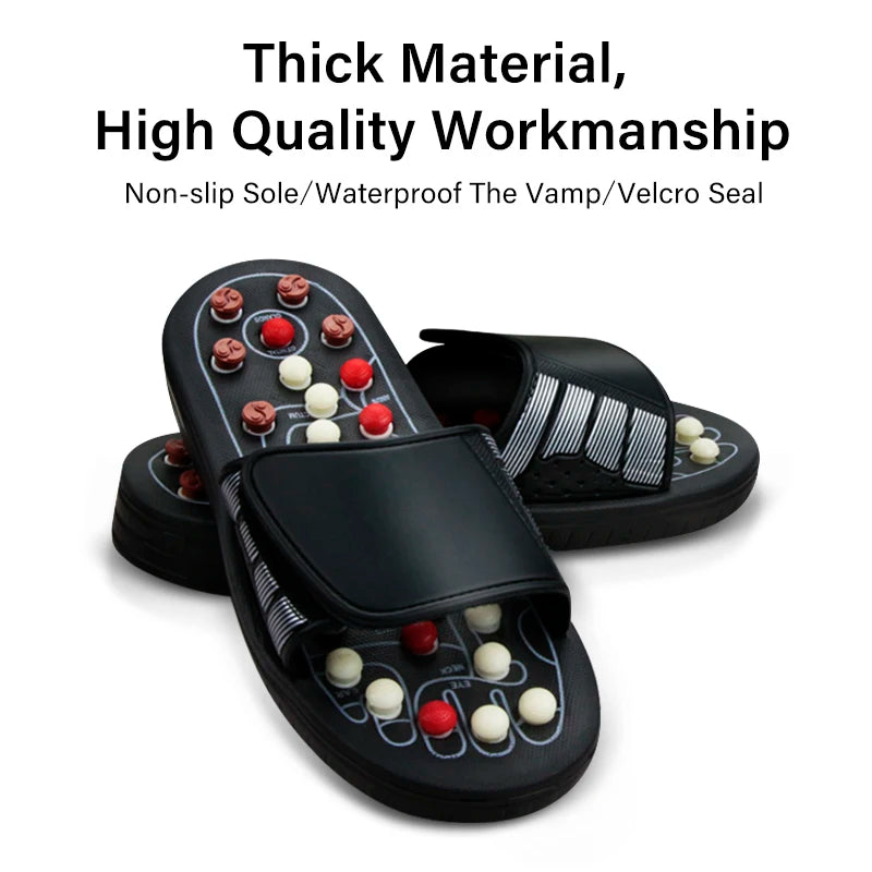 Feet Massage Slippers Foot Reflexology Acupuncture Therapy Massager Walk Stone Shoes Acupuncture Cobblestone Massager - Hiron Store