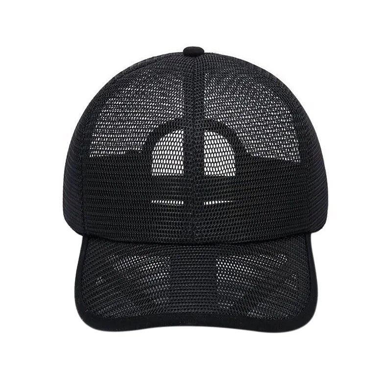 Summer Full Mesh Sun Cap Curved Peak Snapback Fishing Hat Oversize Large Baseball cap for Big Head Men & women