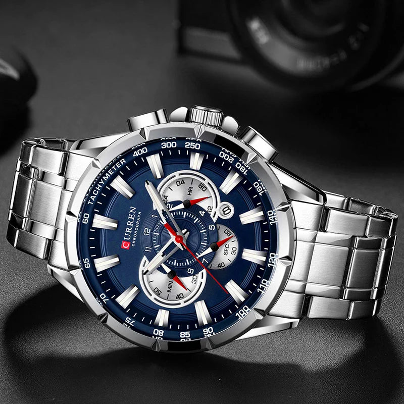 Watches Luxury Chronograph Quartz Men Watch Waterproof Male Clock