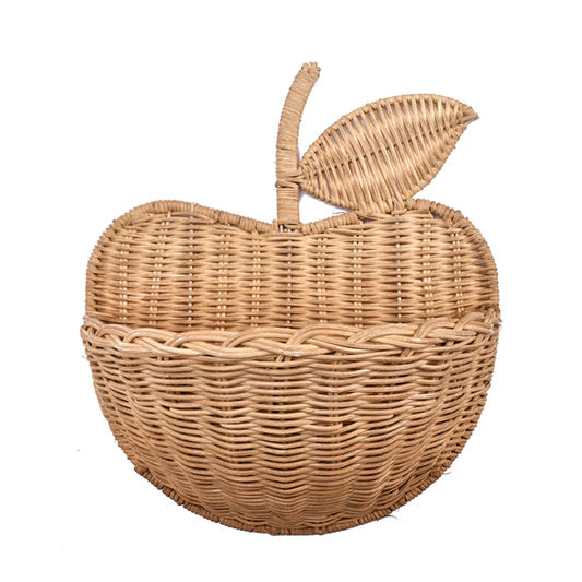 Handmade Rattan Basket totes Eco-friendly Home Cute Kids Storage Picnic Handbag Woman Wicker hand-woven Clutch - Hiron Store